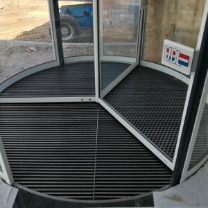 Felpudos metalicos de aluminio para puertas circulares